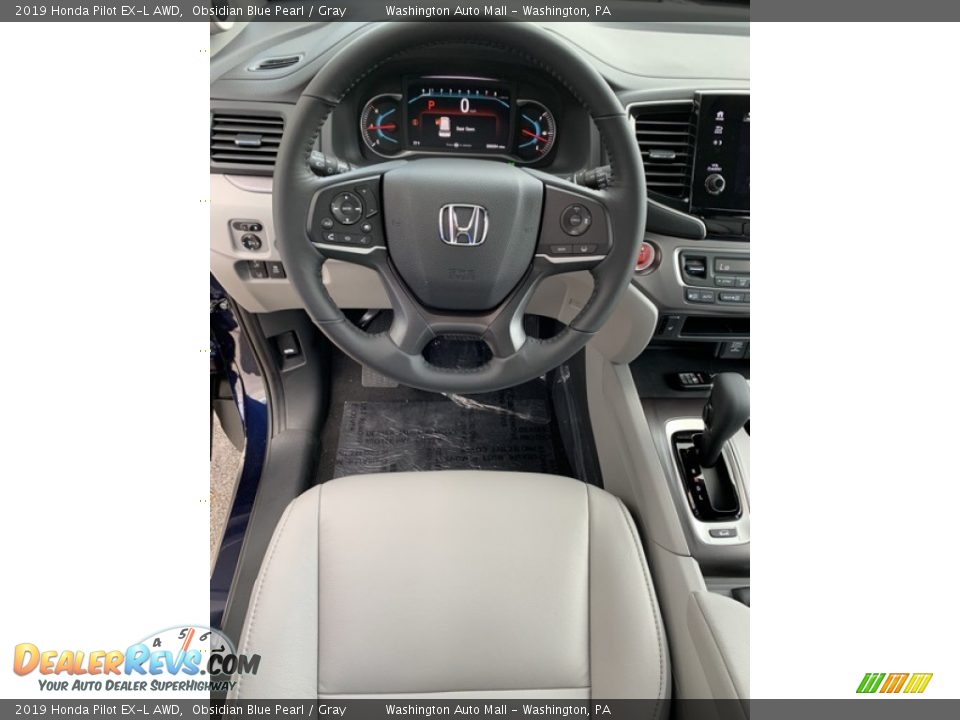 2019 Honda Pilot EX-L AWD Obsidian Blue Pearl / Gray Photo #13