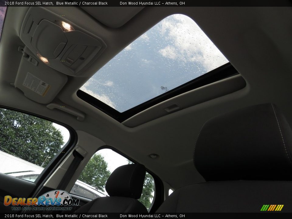 2018 Ford Focus SEL Hatch Blue Metallic / Charcoal Black Photo #2
