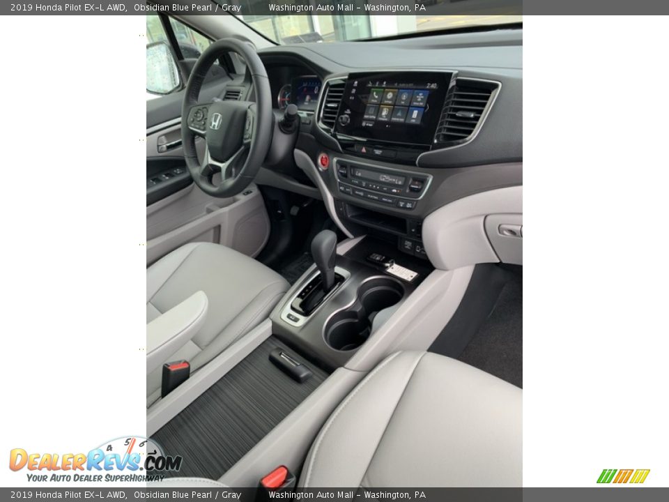2019 Honda Pilot EX-L AWD Obsidian Blue Pearl / Gray Photo #33