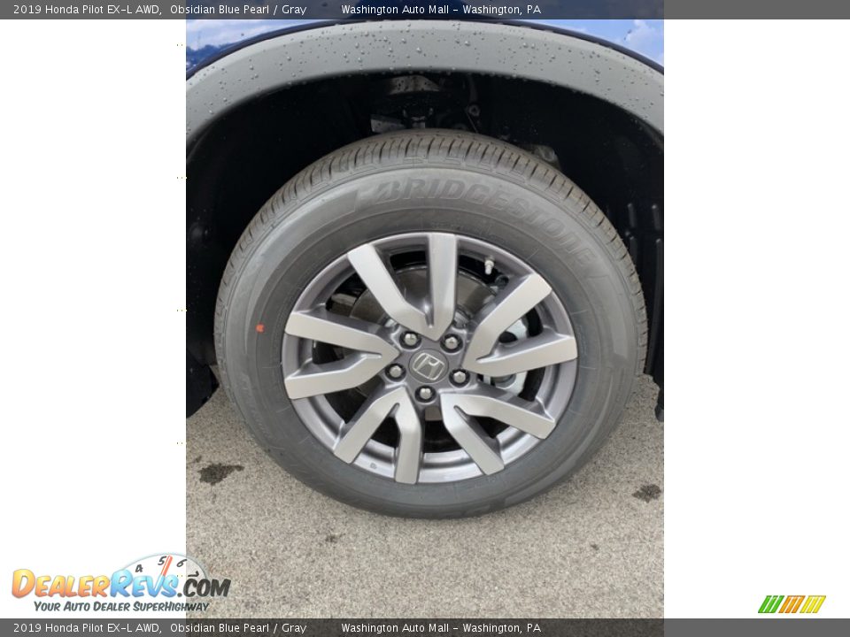 2019 Honda Pilot EX-L AWD Obsidian Blue Pearl / Gray Photo #35