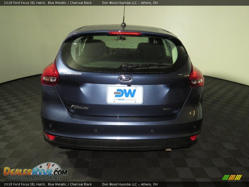 2018 Ford Focus SEL Hatch Blue Metallic / Charcoal Black Photo #12
