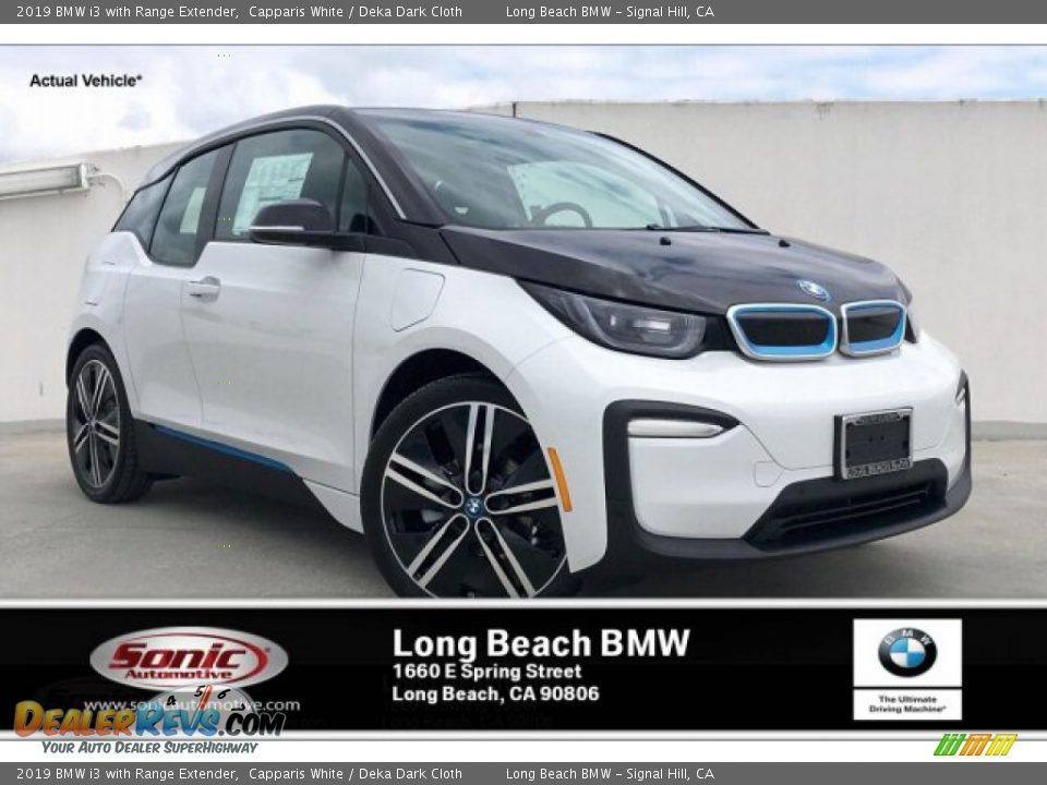 2019 BMW i3 with Range Extender Capparis White / Deka Dark Cloth Photo #1