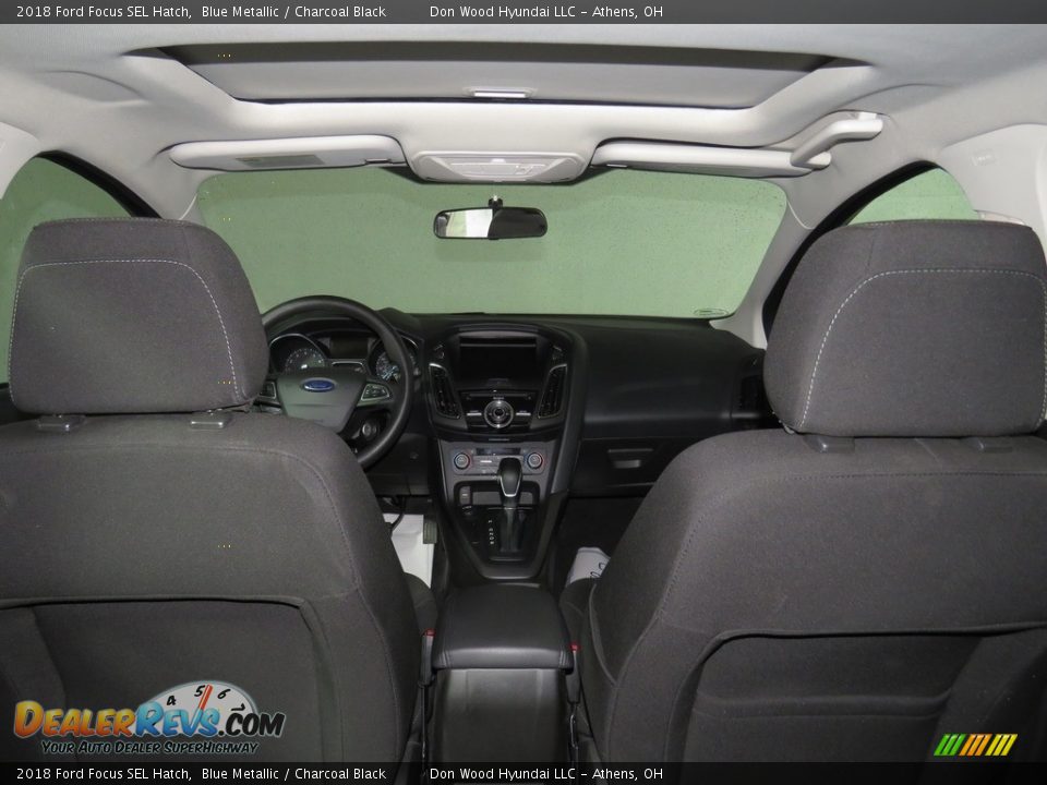 2018 Ford Focus SEL Hatch Blue Metallic / Charcoal Black Photo #14