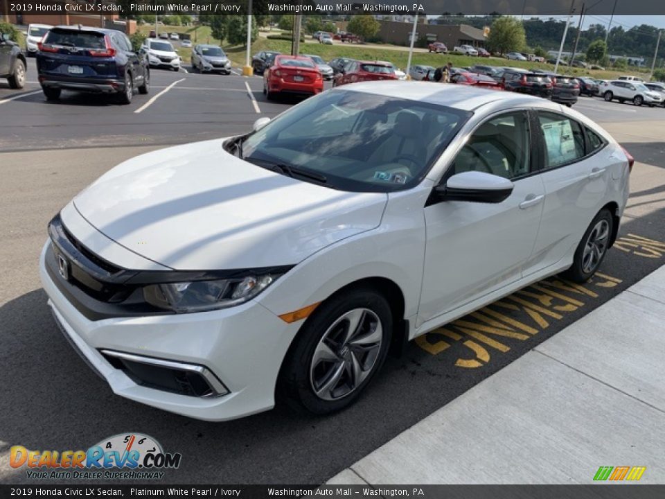 2019 Honda Civic LX Sedan Platinum White Pearl / Ivory Photo #4