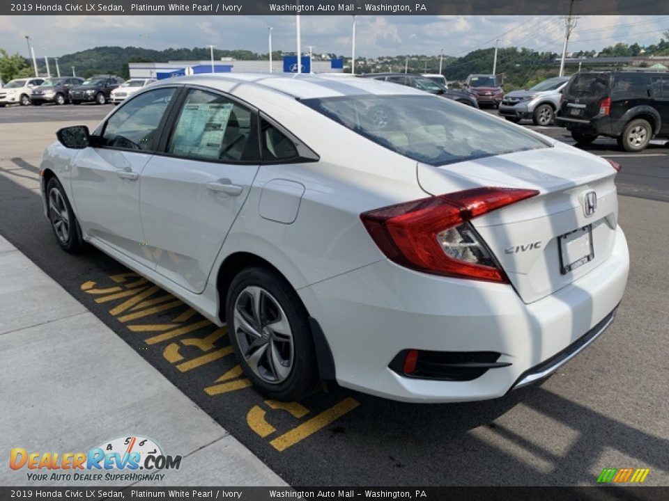 2019 Honda Civic LX Sedan Platinum White Pearl / Ivory Photo #5