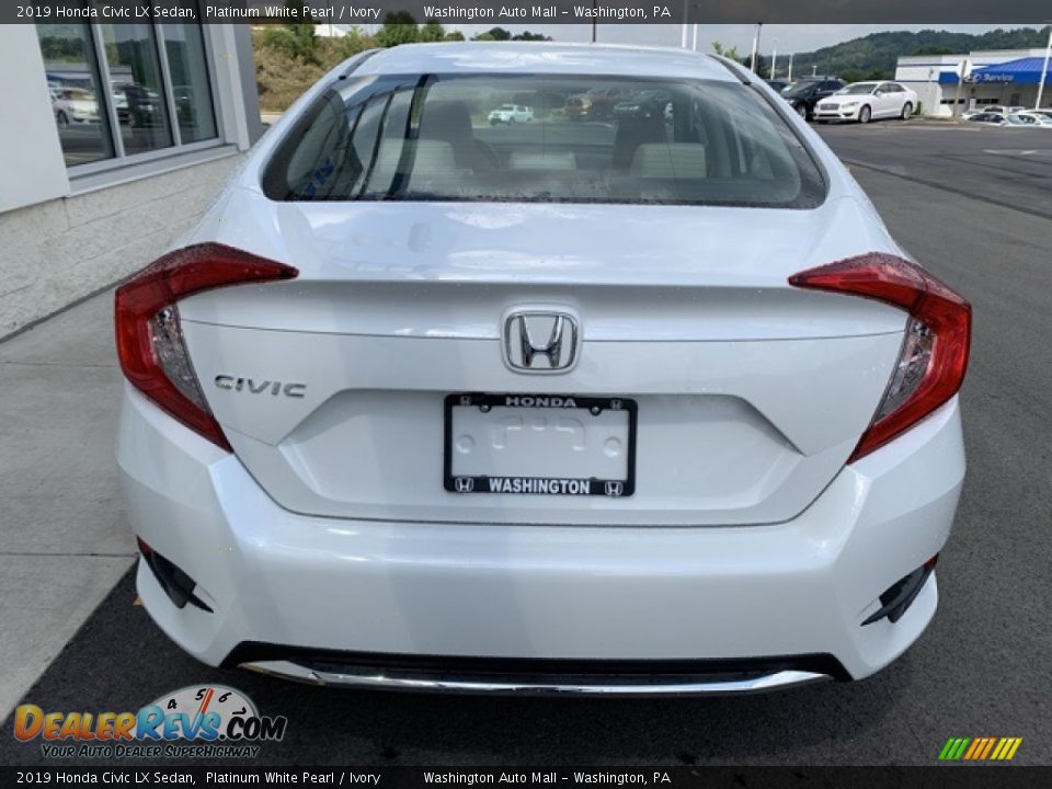 2019 Honda Civic LX Sedan Platinum White Pearl / Ivory Photo #6