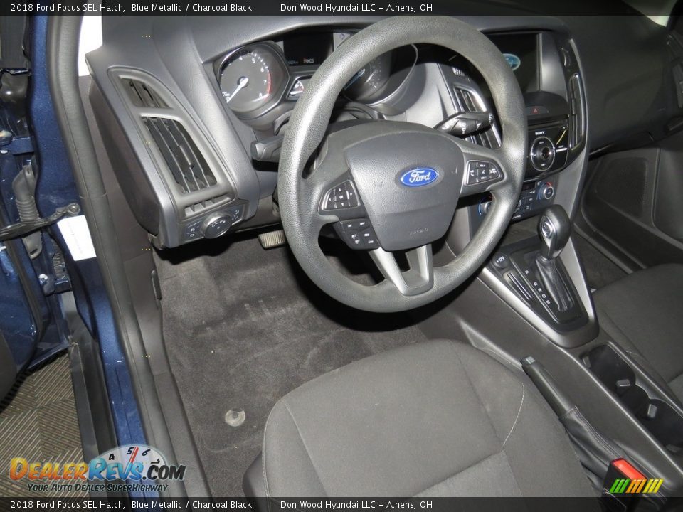 2018 Ford Focus SEL Hatch Blue Metallic / Charcoal Black Photo #19