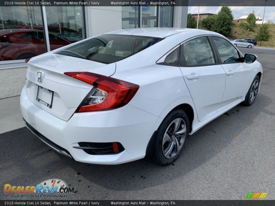 2019 Honda Civic LX Sedan Platinum White Pearl / Ivory Photo #7