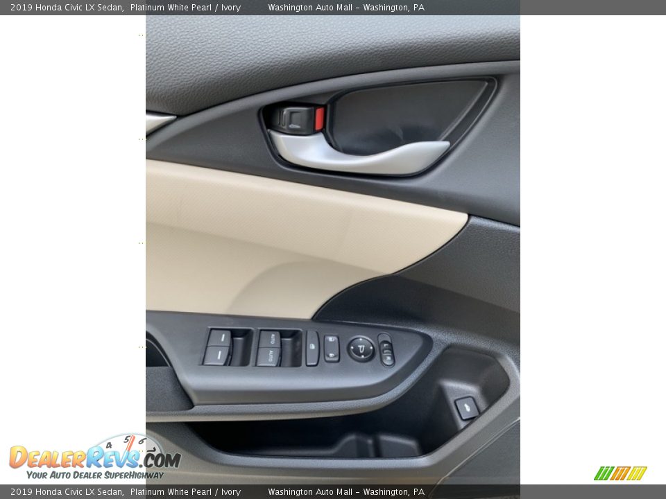 2019 Honda Civic LX Sedan Platinum White Pearl / Ivory Photo #11