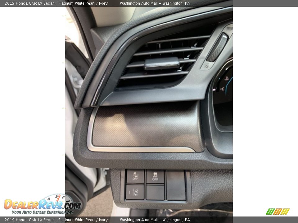 2019 Honda Civic LX Sedan Platinum White Pearl / Ivory Photo #12