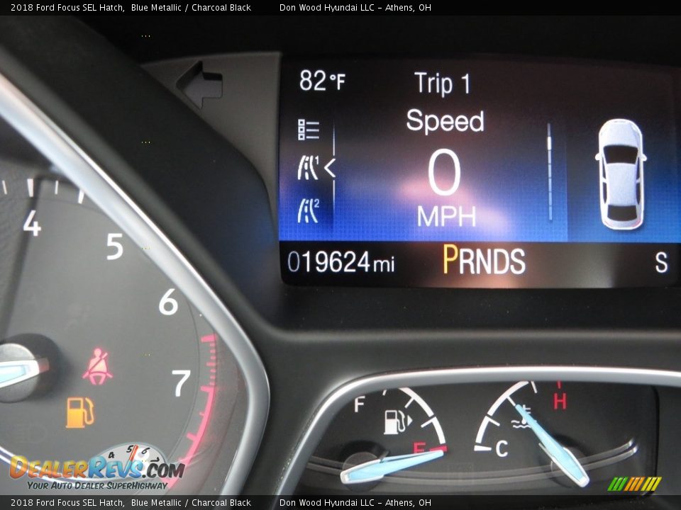 2018 Ford Focus SEL Hatch Blue Metallic / Charcoal Black Photo #29