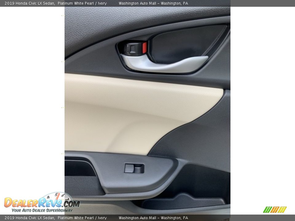 2019 Honda Civic LX Sedan Platinum White Pearl / Ivory Photo #17
