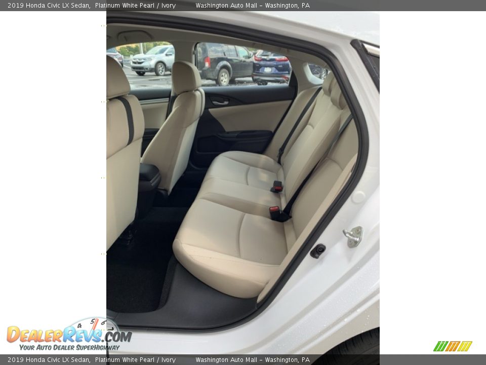 2019 Honda Civic LX Sedan Platinum White Pearl / Ivory Photo #19