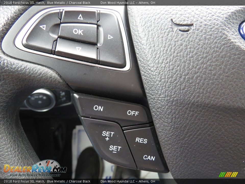 2018 Ford Focus SEL Hatch Blue Metallic / Charcoal Black Photo #32