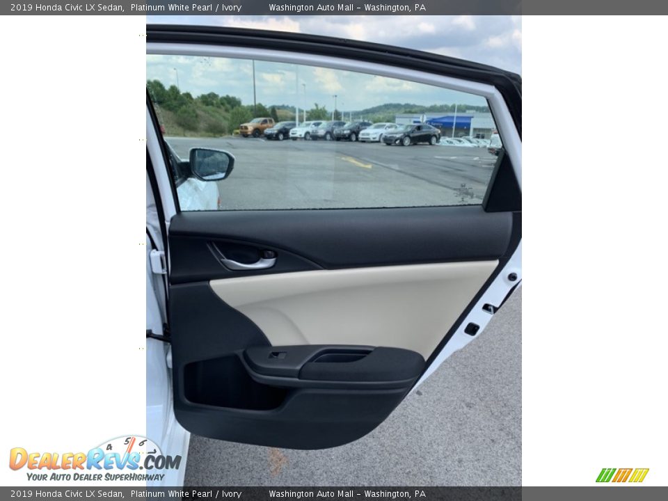 2019 Honda Civic LX Sedan Platinum White Pearl / Ivory Photo #22