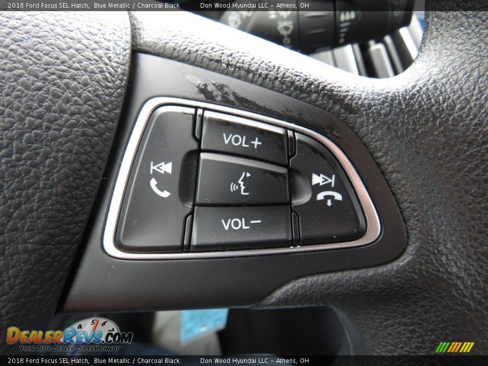 2018 Ford Focus SEL Hatch Blue Metallic / Charcoal Black Photo #33