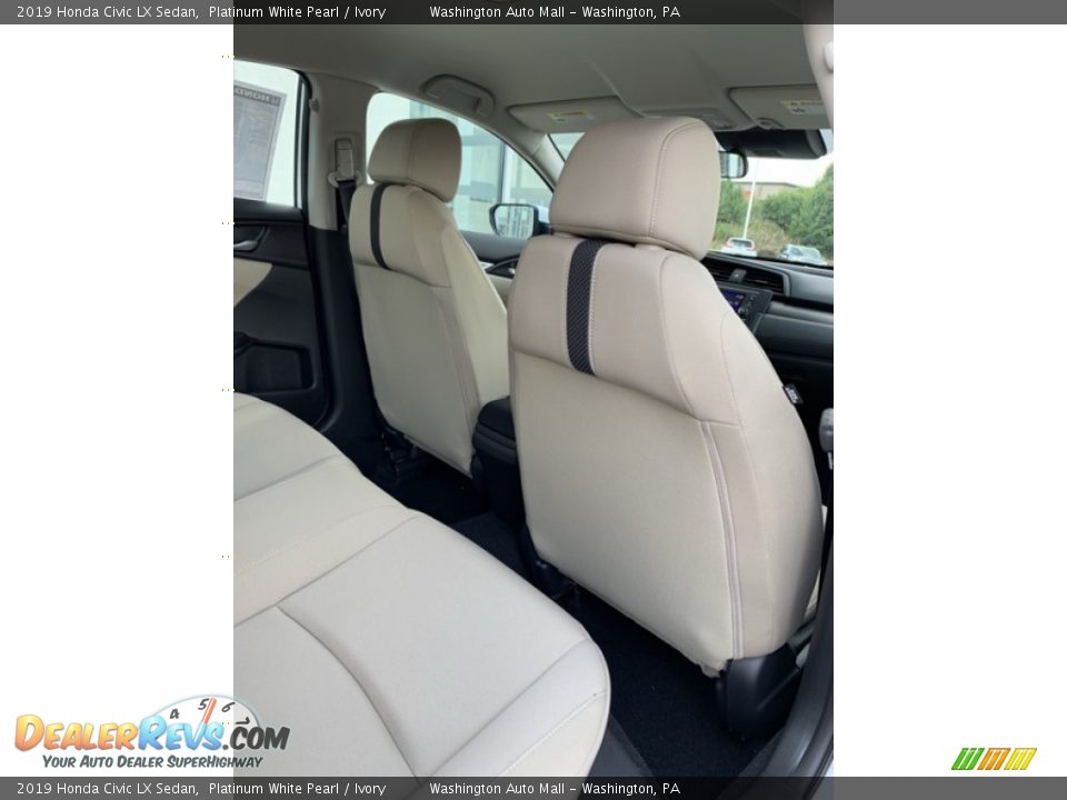 2019 Honda Civic LX Sedan Platinum White Pearl / Ivory Photo #24
