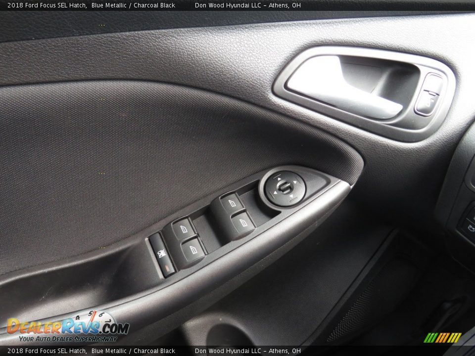 2018 Ford Focus SEL Hatch Blue Metallic / Charcoal Black Photo #35