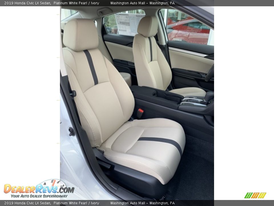 2019 Honda Civic LX Sedan Platinum White Pearl / Ivory Photo #26
