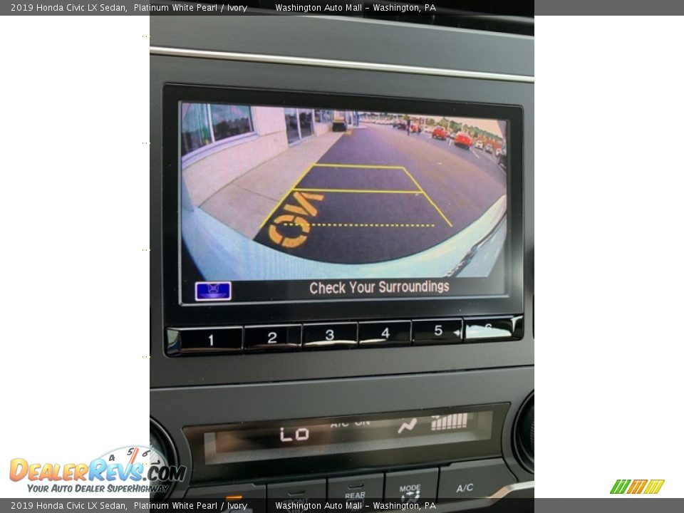 2019 Honda Civic LX Sedan Platinum White Pearl / Ivory Photo #31