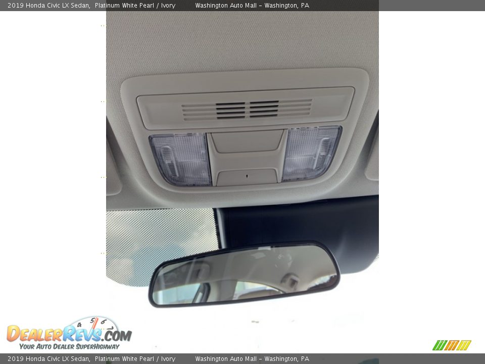 2019 Honda Civic LX Sedan Platinum White Pearl / Ivory Photo #35