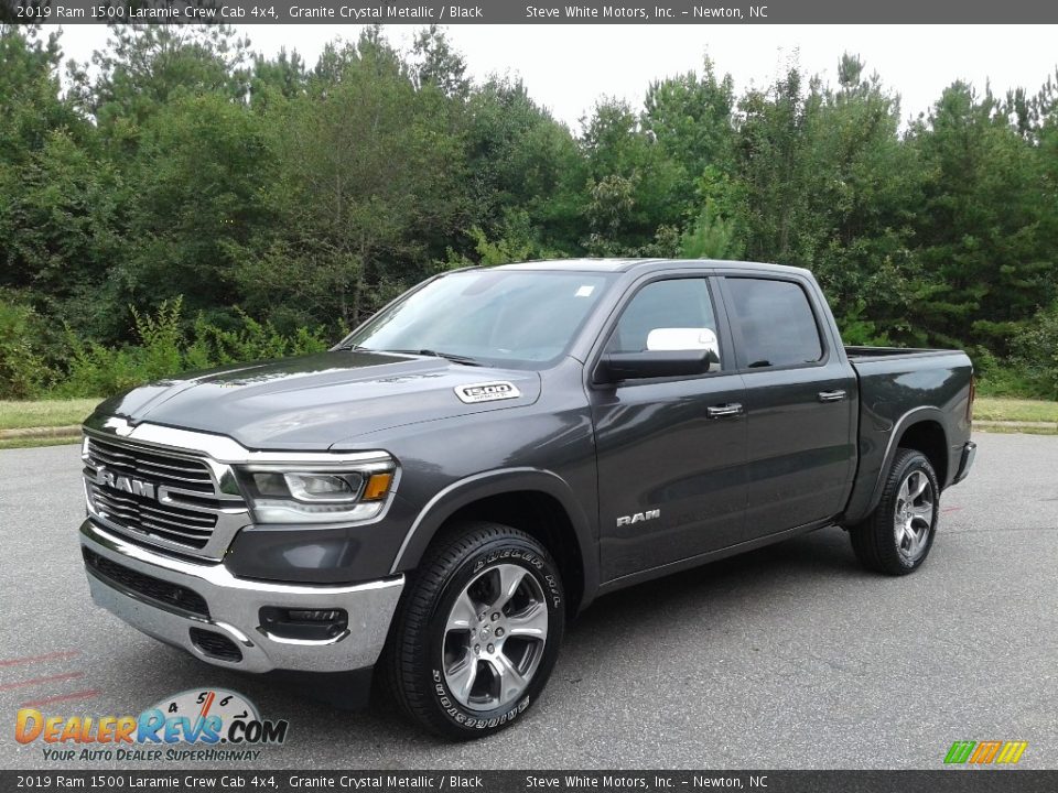 2019 Ram 1500 Laramie Crew Cab 4x4 Granite Crystal Metallic / Black Photo #2