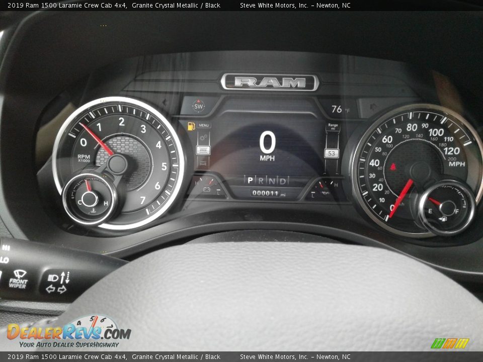 2019 Ram 1500 Laramie Crew Cab 4x4 Granite Crystal Metallic / Black Photo #18