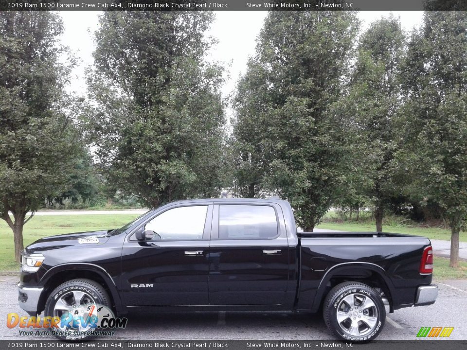 2019 Ram 1500 Laramie Crew Cab 4x4 Diamond Black Crystal Pearl / Black Photo #1