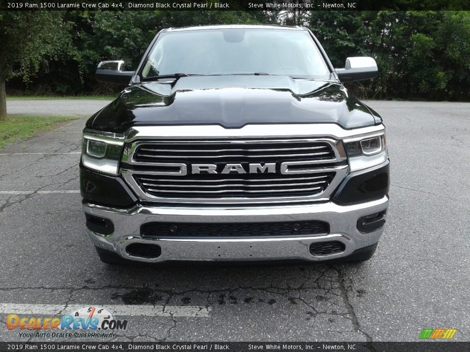 2019 Ram 1500 Laramie Crew Cab 4x4 Diamond Black Crystal Pearl / Black Photo #3