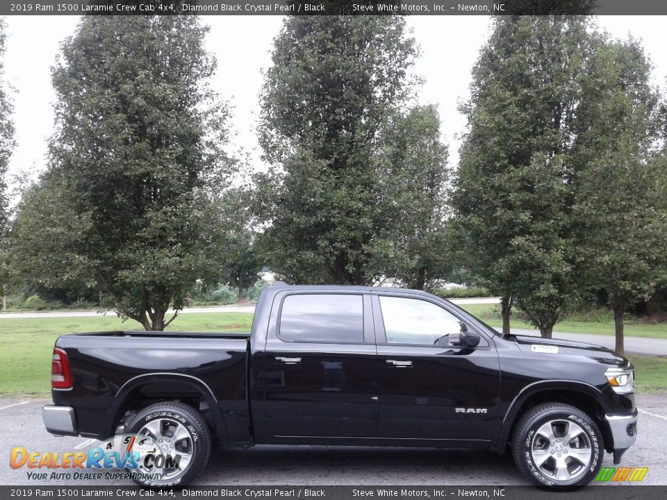 2019 Ram 1500 Laramie Crew Cab 4x4 Diamond Black Crystal Pearl / Black Photo #5