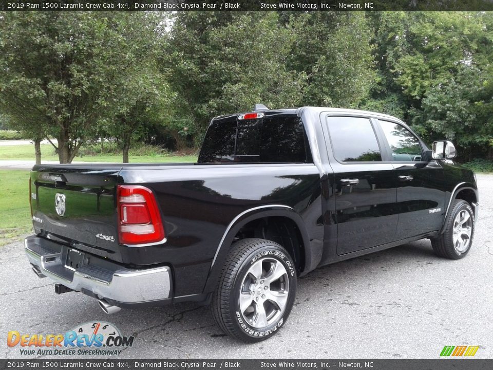2019 Ram 1500 Laramie Crew Cab 4x4 Diamond Black Crystal Pearl / Black Photo #6