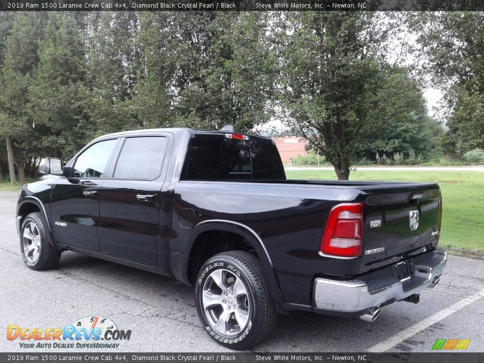 2019 Ram 1500 Laramie Crew Cab 4x4 Diamond Black Crystal Pearl / Black Photo #8