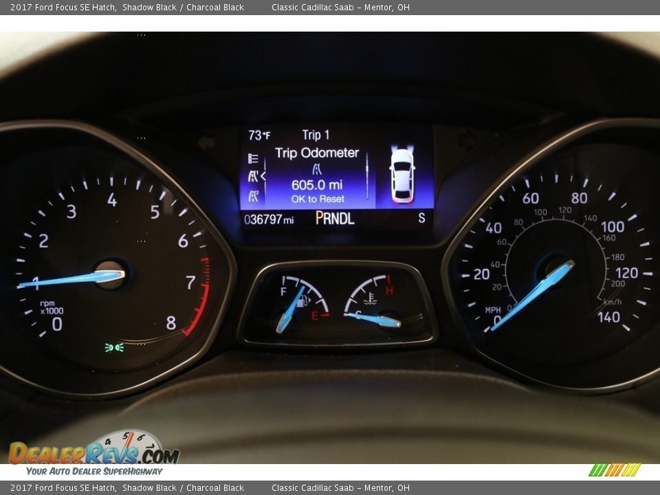 2017 Ford Focus SE Hatch Shadow Black / Charcoal Black Photo #8