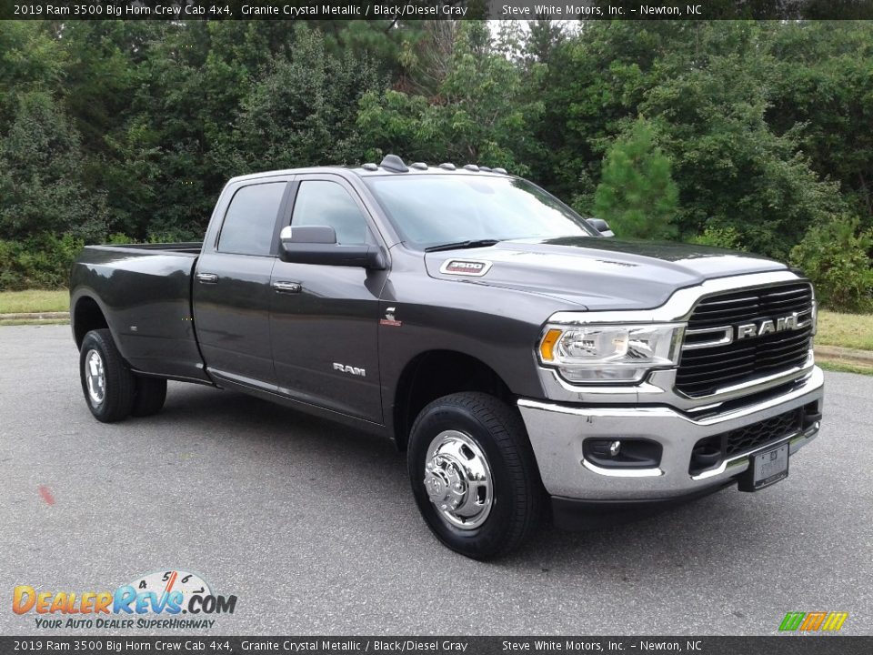 2019 Ram 3500 Big Horn Crew Cab 4x4 Granite Crystal Metallic / Black/Diesel Gray Photo #4