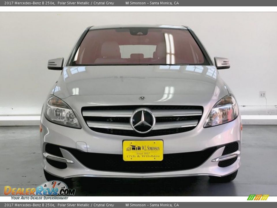 2017 Mercedes-Benz B 250e Polar Silver Metallic / Crystal Grey Photo #2