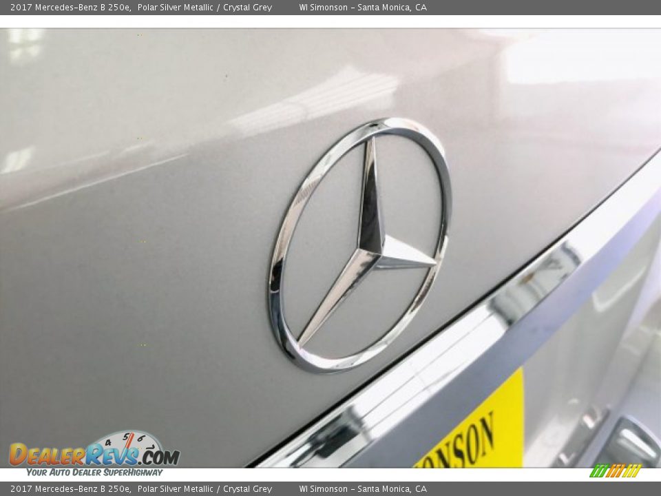 2017 Mercedes-Benz B 250e Polar Silver Metallic / Crystal Grey Photo #7