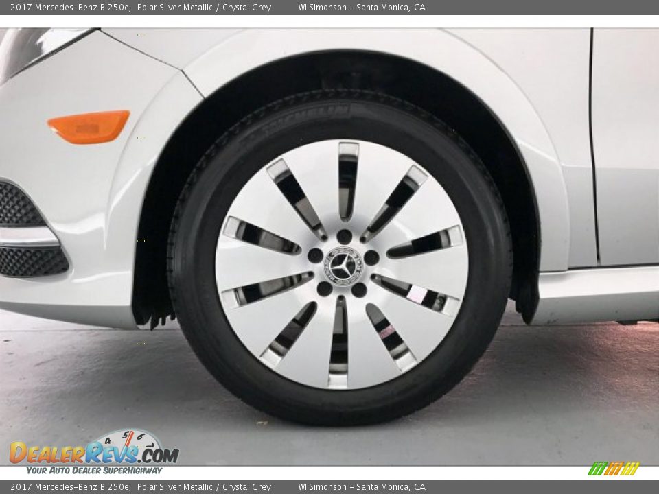 2017 Mercedes-Benz B 250e Polar Silver Metallic / Crystal Grey Photo #8