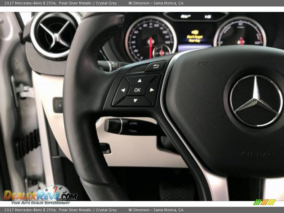 2017 Mercedes-Benz B 250e Polar Silver Metallic / Crystal Grey Photo #18