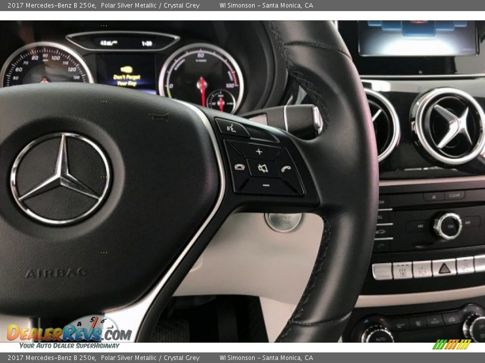 2017 Mercedes-Benz B 250e Polar Silver Metallic / Crystal Grey Photo #19