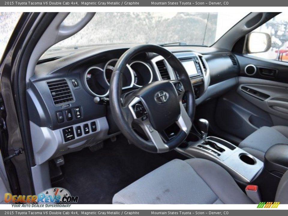 2015 Toyota Tacoma V6 Double Cab 4x4 Magnetic Gray Metallic / Graphite Photo #10
