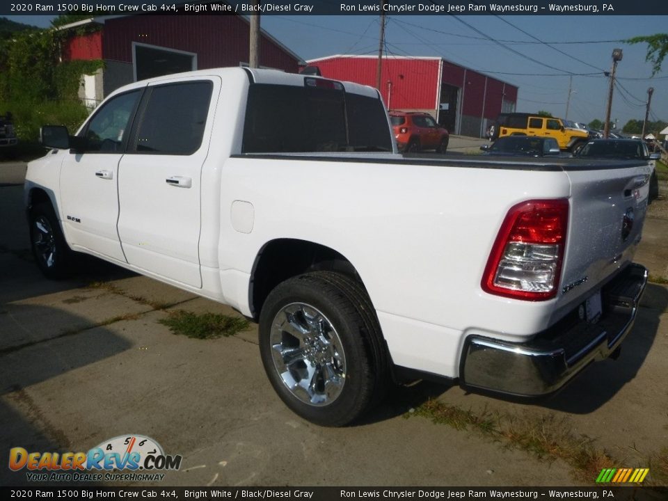 2020 Ram 1500 Big Horn Crew Cab 4x4 Bright White / Black/Diesel Gray Photo #3