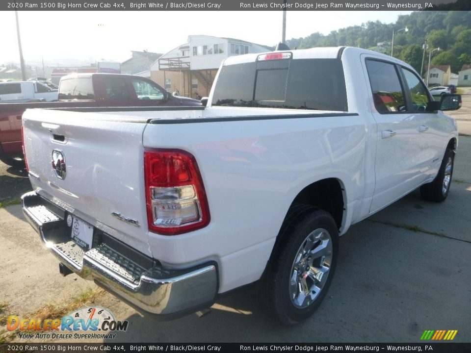 2020 Ram 1500 Big Horn Crew Cab 4x4 Bright White / Black/Diesel Gray Photo #4