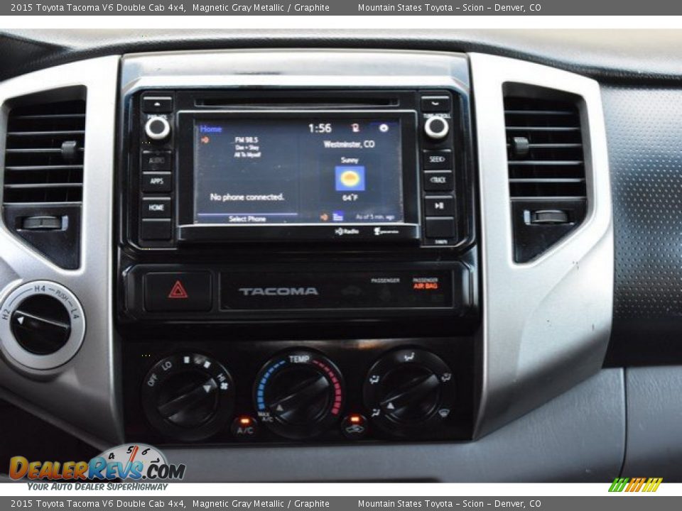 2015 Toyota Tacoma V6 Double Cab 4x4 Magnetic Gray Metallic / Graphite Photo #14