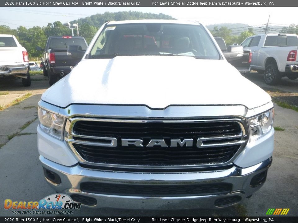 2020 Ram 1500 Big Horn Crew Cab 4x4 Bright White / Black/Diesel Gray Photo #7