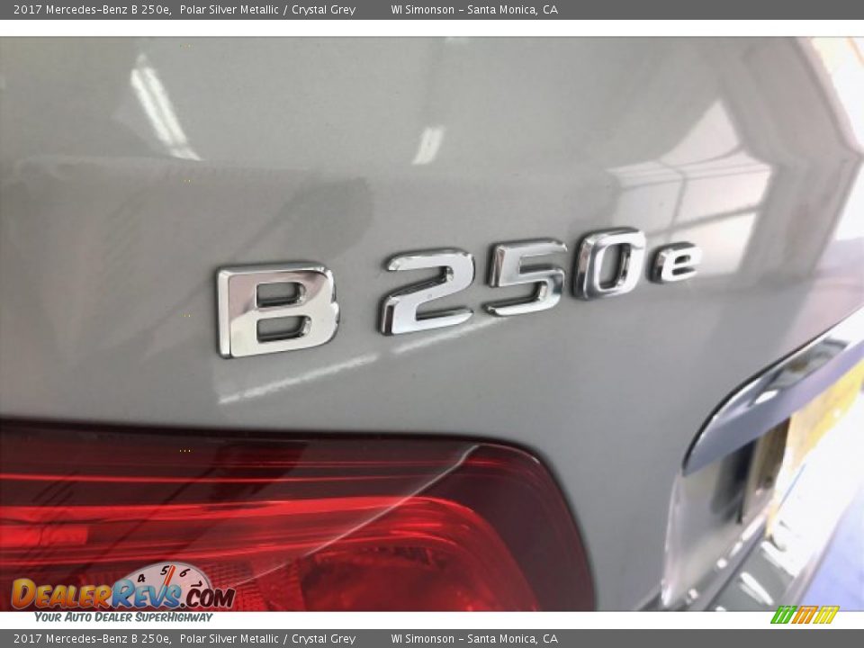 2017 Mercedes-Benz B 250e Polar Silver Metallic / Crystal Grey Photo #27
