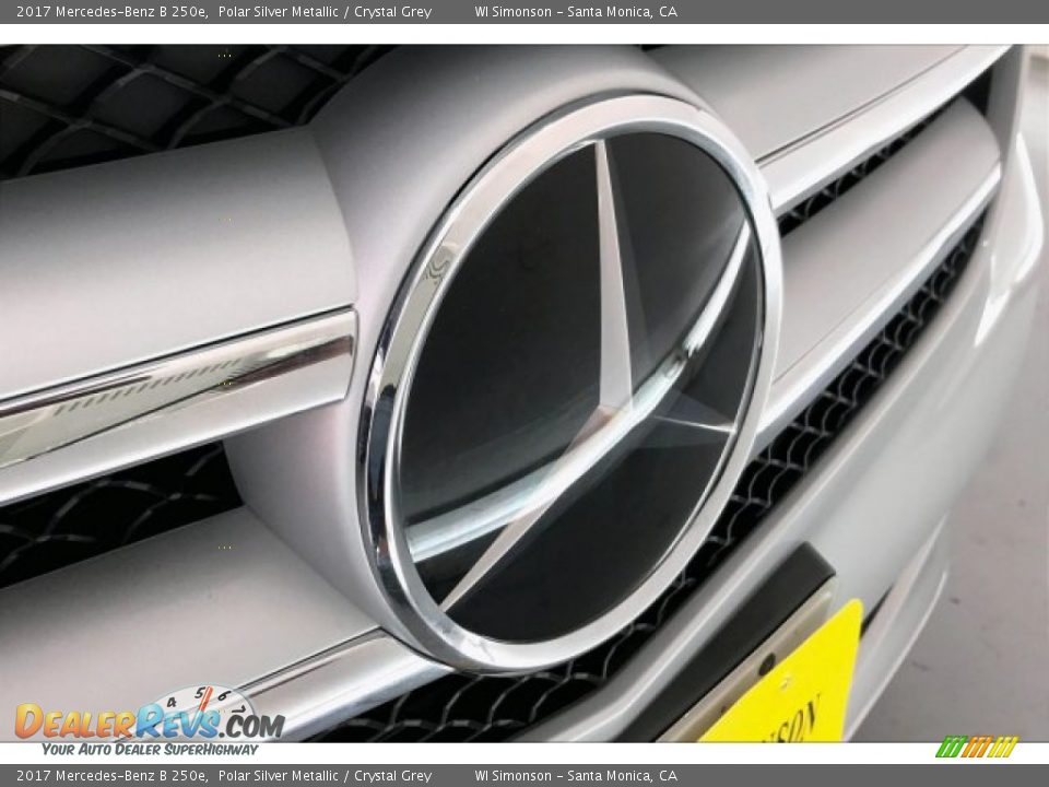 2017 Mercedes-Benz B 250e Polar Silver Metallic / Crystal Grey Photo #32