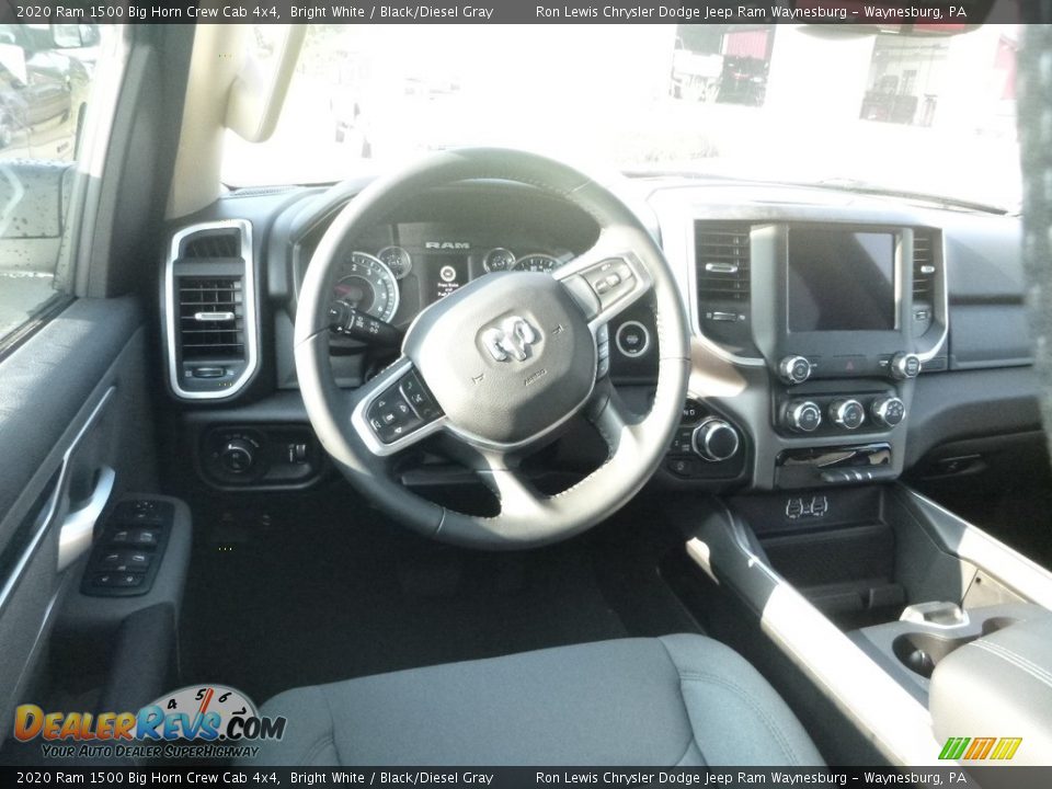 2020 Ram 1500 Big Horn Crew Cab 4x4 Bright White / Black/Diesel Gray Photo #13
