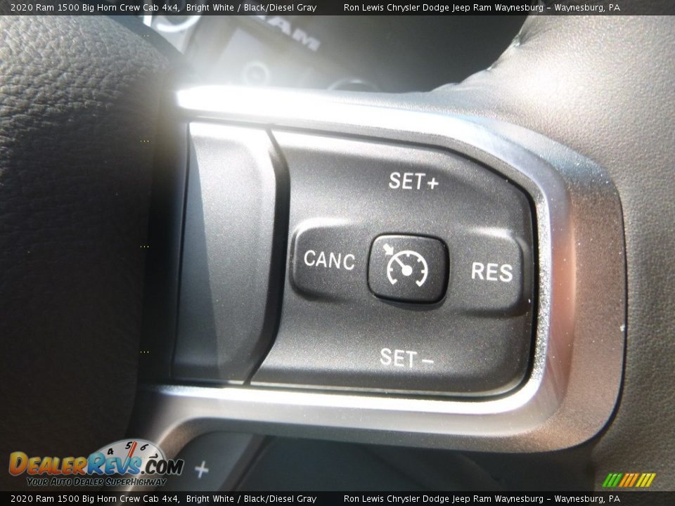 2020 Ram 1500 Big Horn Crew Cab 4x4 Bright White / Black/Diesel Gray Photo #18