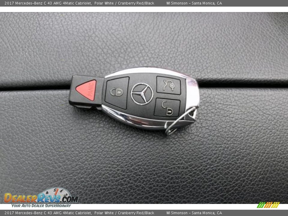 2017 Mercedes-Benz C 43 AMG 4Matic Cabriolet Polar White / Cranberry Red/Black Photo #11