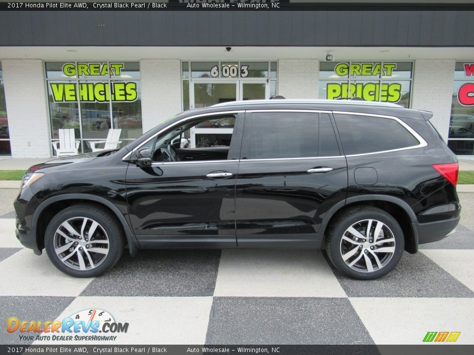 2017 Honda Pilot Elite AWD Crystal Black Pearl / Black Photo #1